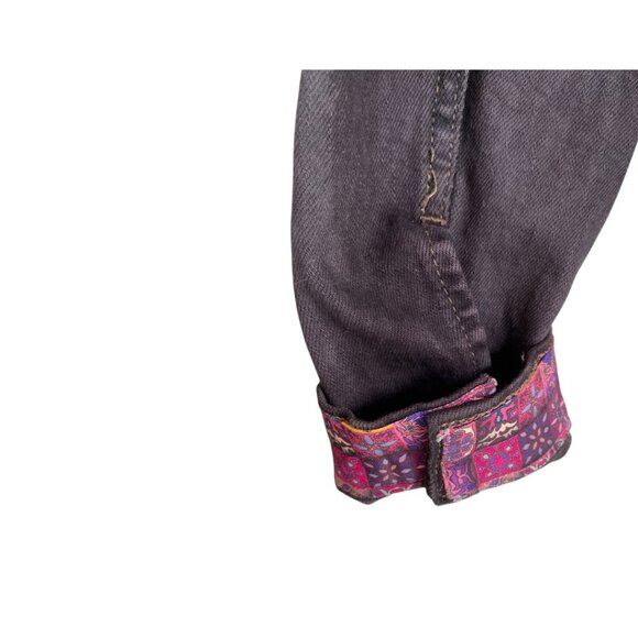 One-of-a-Kind Upcycled Faded Black Jean Jacket – Size Small - Picture 5 of 15